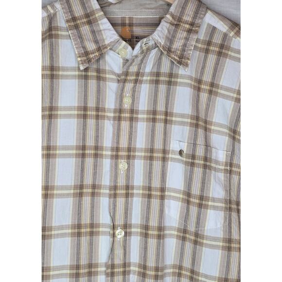 Mens Carhartt Short Sleeve Paid Button Up shirt Size XL Casual, great condition - Picture 3 of 4